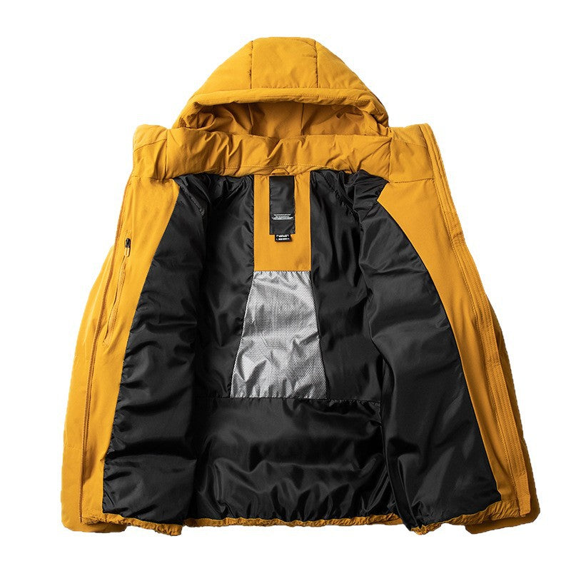 Herren Technische Daunenjacke mit isolierender Kapuze und hochfunktionalen Taschen Echoarchiv