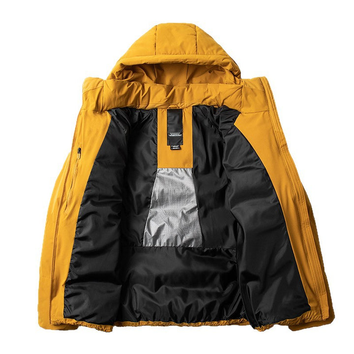Herren Technische Daunenjacke mit isolierender Kapuze und hochfunktionalen Taschen Echoarchiv