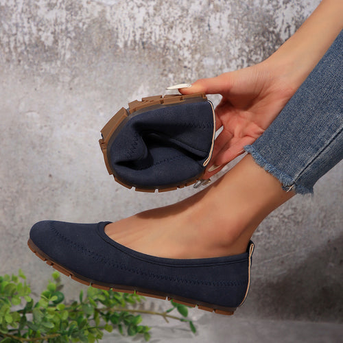 Damen  komfortable Ballerina-Slipper mit gepolstertem Komfortfußbett und rutschfester Profilsohle Echo Archiv