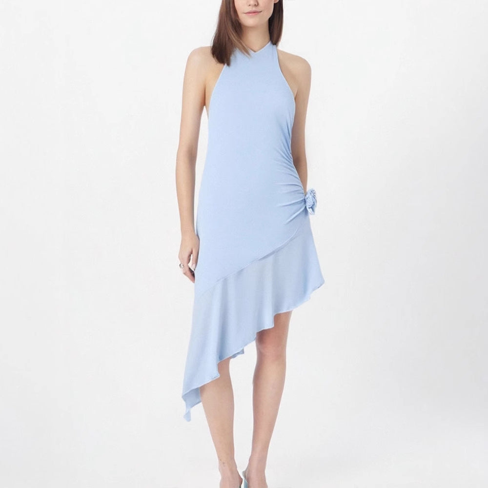 Damen asymmetrisches Wickelkleid mit zarten Rüschendetails Echo Archiv