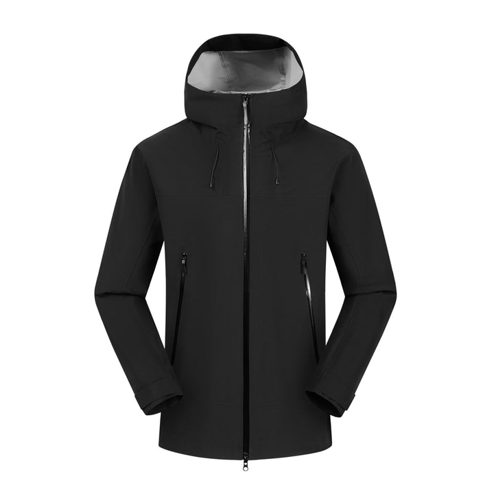 Herren wasserdichte Funktionsjacke mit verstellbarer Kapuze und praktischen Reißverschlusstaschen Echoarchiv