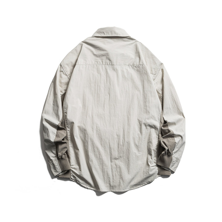 Herren Oversized Hemd mit Brusttasche und Rippbündchen Echoarchiv