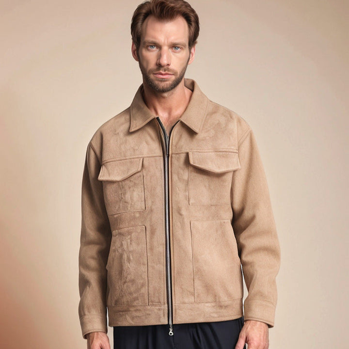 Herren modische und bequeme Übergangsjacke mit großen Taschen Echoarchiv