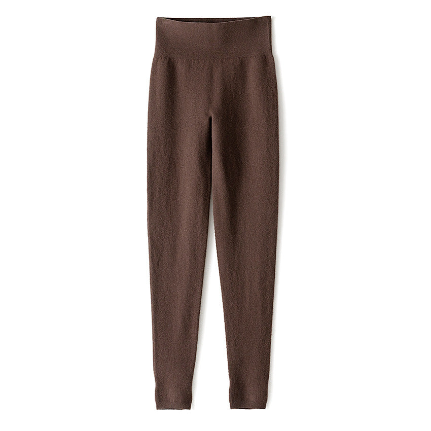 Damen Hochtaillierte Feinstrick-Leggings mit nahtlosem Komfortbund Echoarchiv