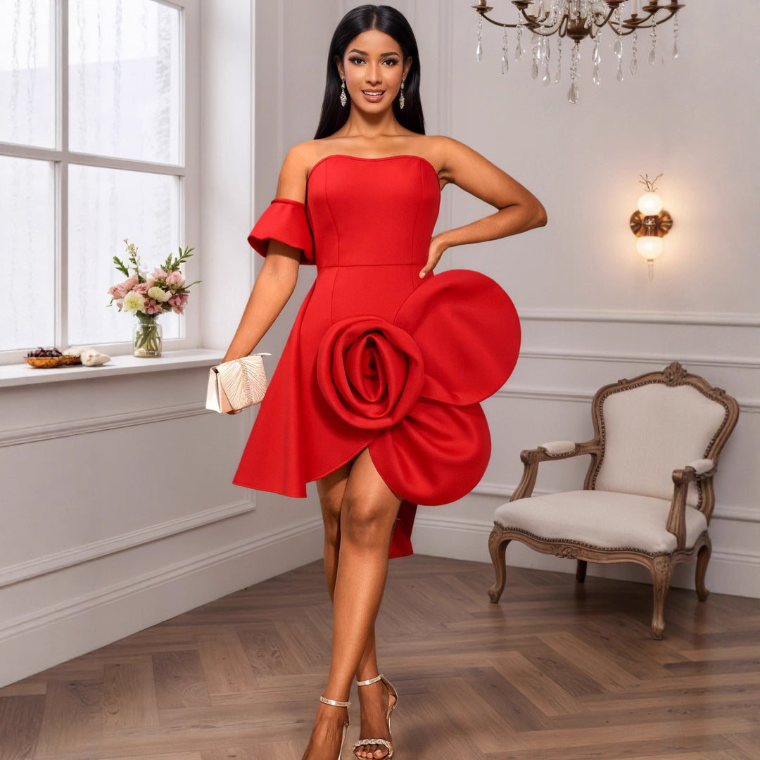 Damen Cocktailkleid mit voluminösem Blumendetail Echo Archiv