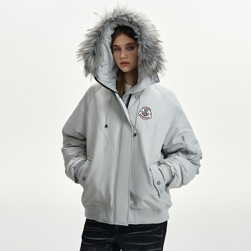 Damen nan oversized Thermo-Parka mit voluminöser Kapuze, abnehmbarer Webpelzblende und Rippbündchen Echo Archiv
