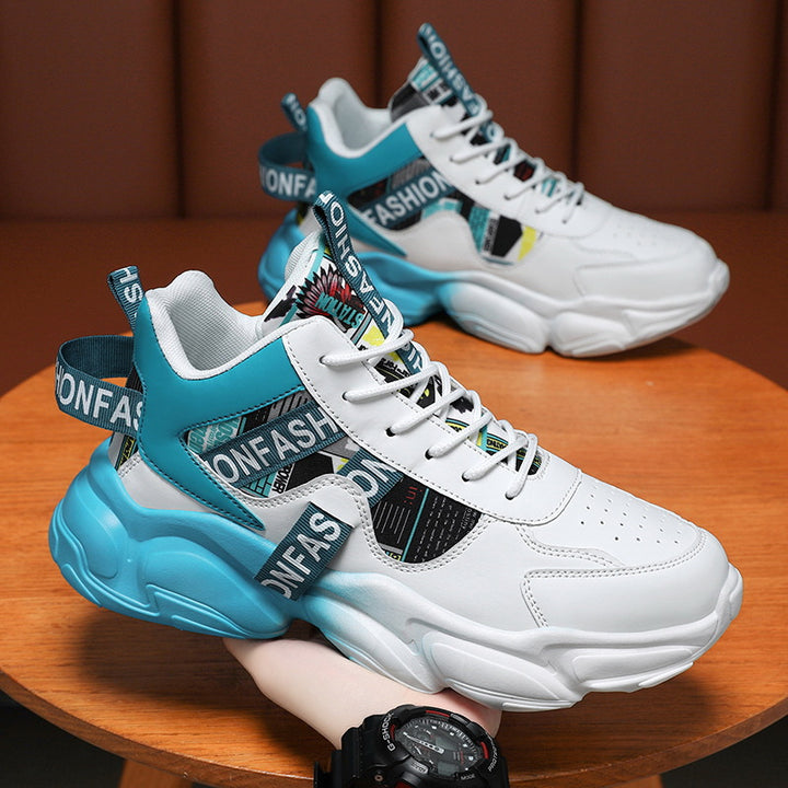 Unisex modische Plateau‑Chunky‑Sneaker mit grafischem Print, verstärkter Fersenlasche und dämpfender Hohlkammersohle – Norré