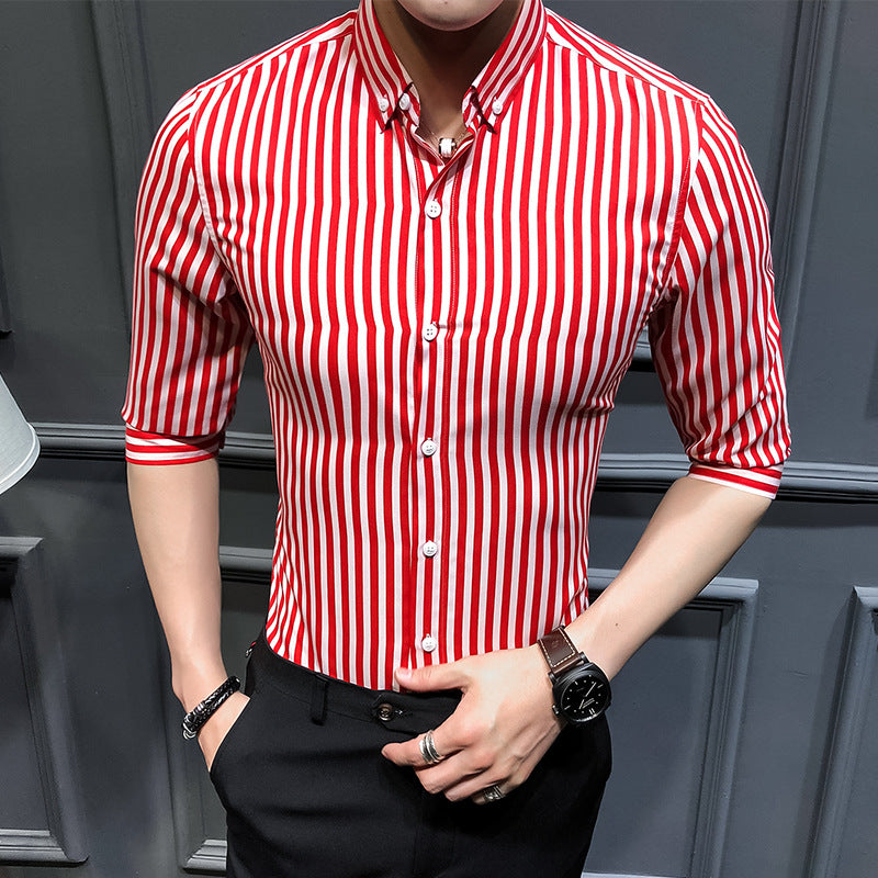 Herren nan gestreiftes Businesshemd mit Button-Down-Kragen und taillierter Silhouette Echo Archiv