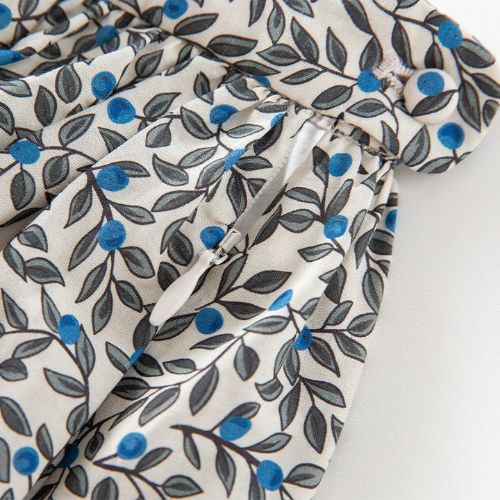 Damen Midirock mit Plissée‑Optik, gerafftem Bund und floralem Print Echoarchiv