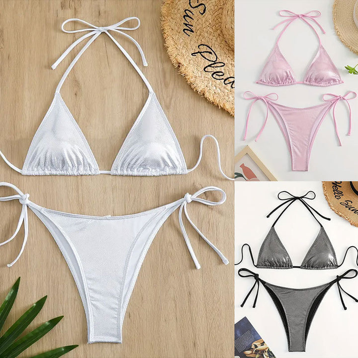 Damen Triangel-Bikini mit diamantartigem Netz-Design Echo Archiv