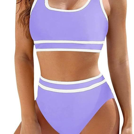 Damen Sportives Bikini-Set mit hohem Bund Echo Archiv