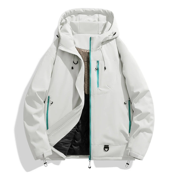 Damen Wasserdichte isolierte Softshell‑Thermojacke mit Kapuze und Multifunktionstaschen Echo Archiv