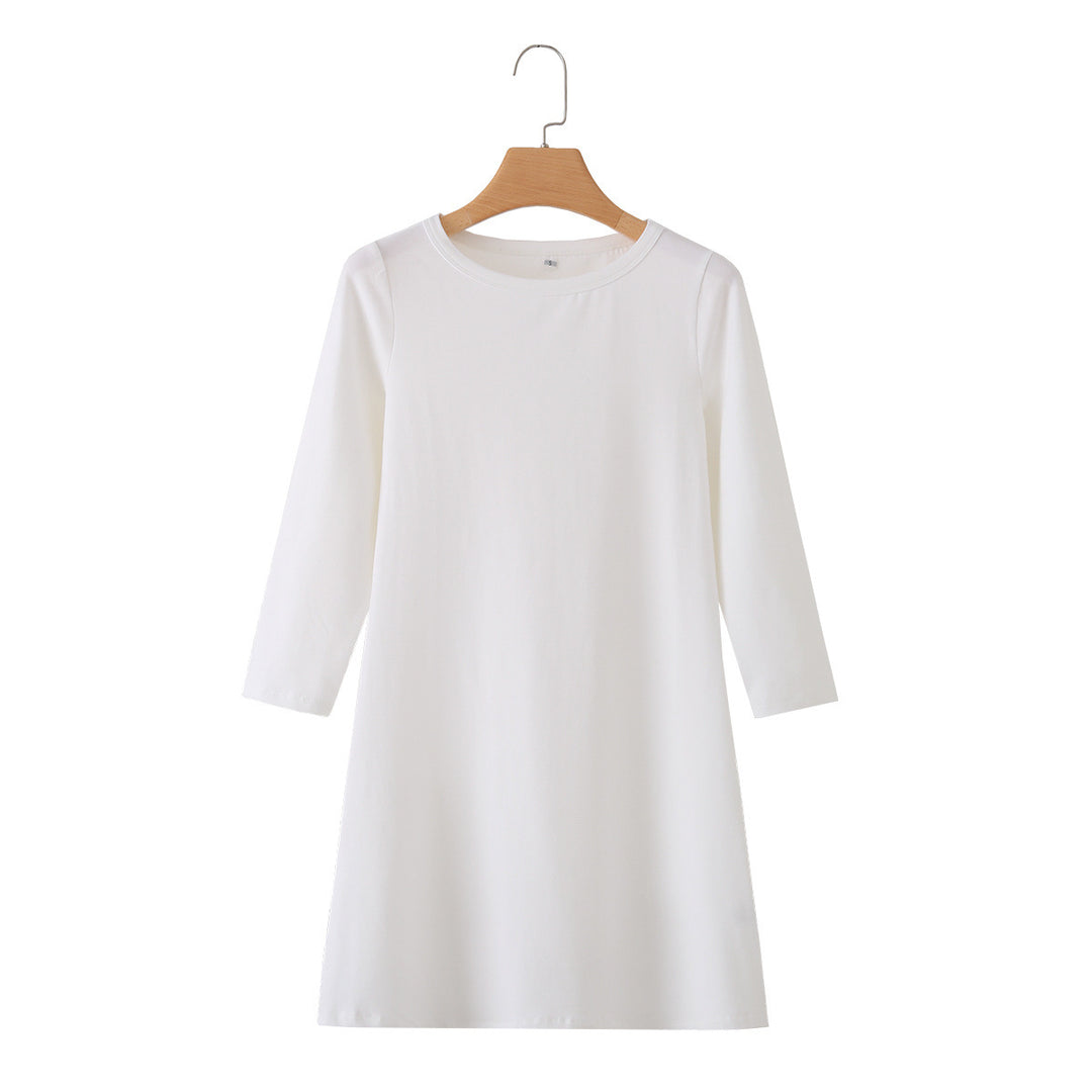Damen Kuscheliges A-Linien Sweatkleid mit 3/4-Ärmeln und Rundhalsausschnitt Echo Archiv