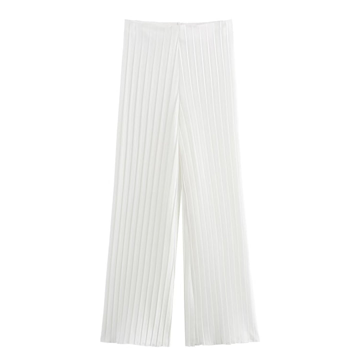 Damen Plissierte Hochwasserhose Echo Archiv