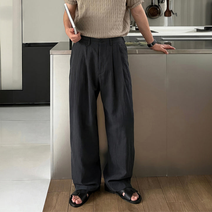 Herren Elegante und bequeme Leinenhose Echo Archiv