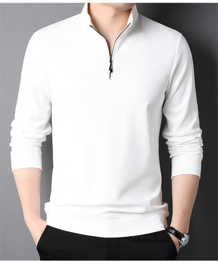 Herren Stehkragen Pullover mit Reißverschluss Echoarchiv