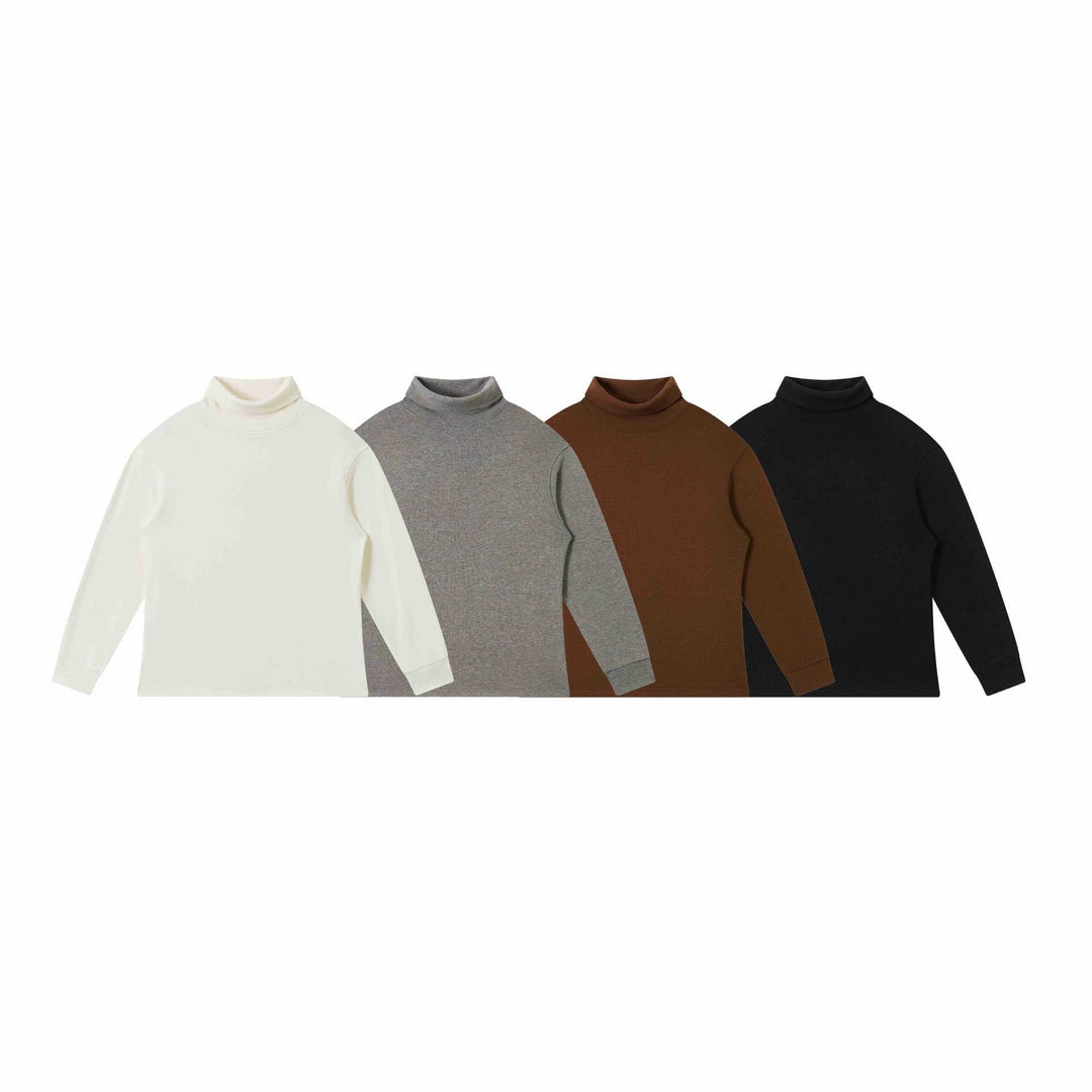 Damen Feinstrukturierter Rollkragen‑Sweater aus Baumwollmix mit Raglanärmeln Echoarchiv