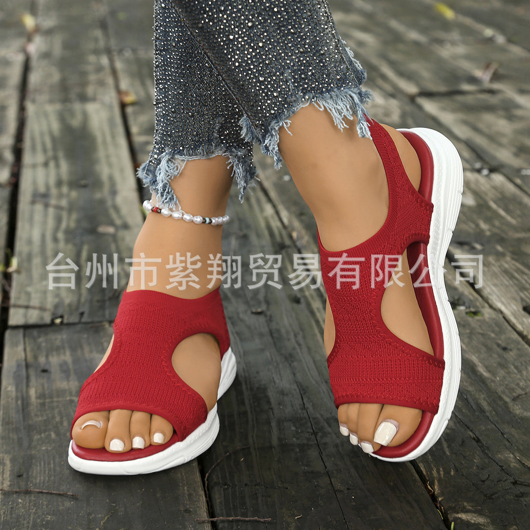 Damen Sportliche Strick-Sandalen mit atmungsaktivem Obermaterial und dämpfender Laufsohle – Sorelia