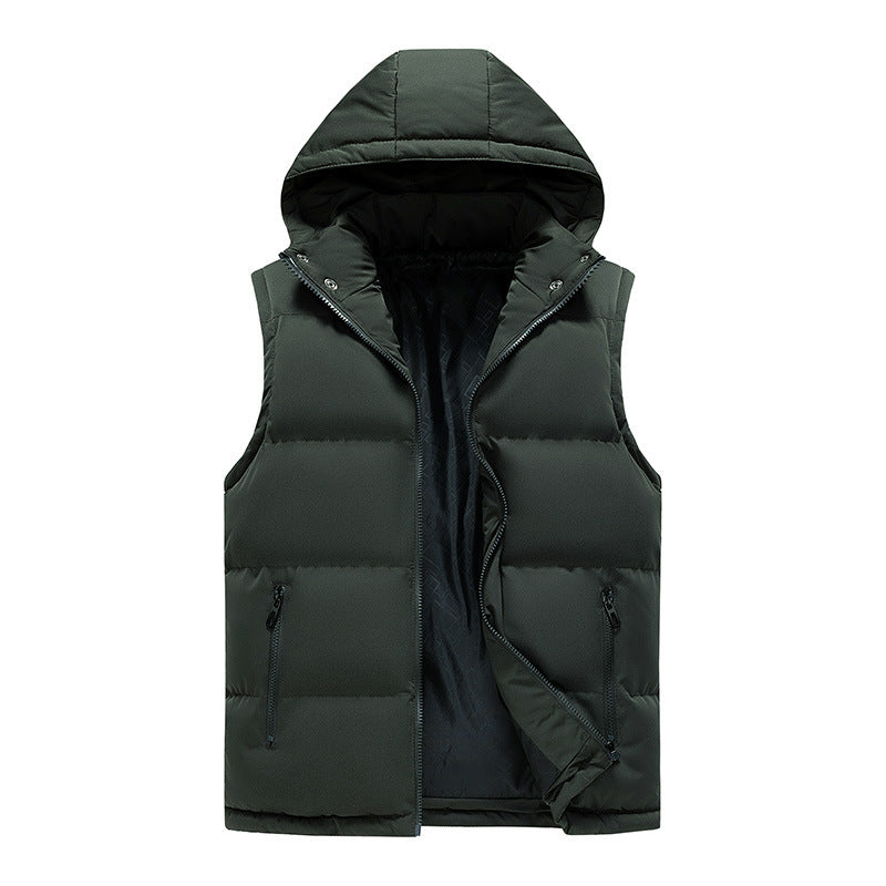 Herren Wattierte Steppweste mit Hoodie Echo Archiv