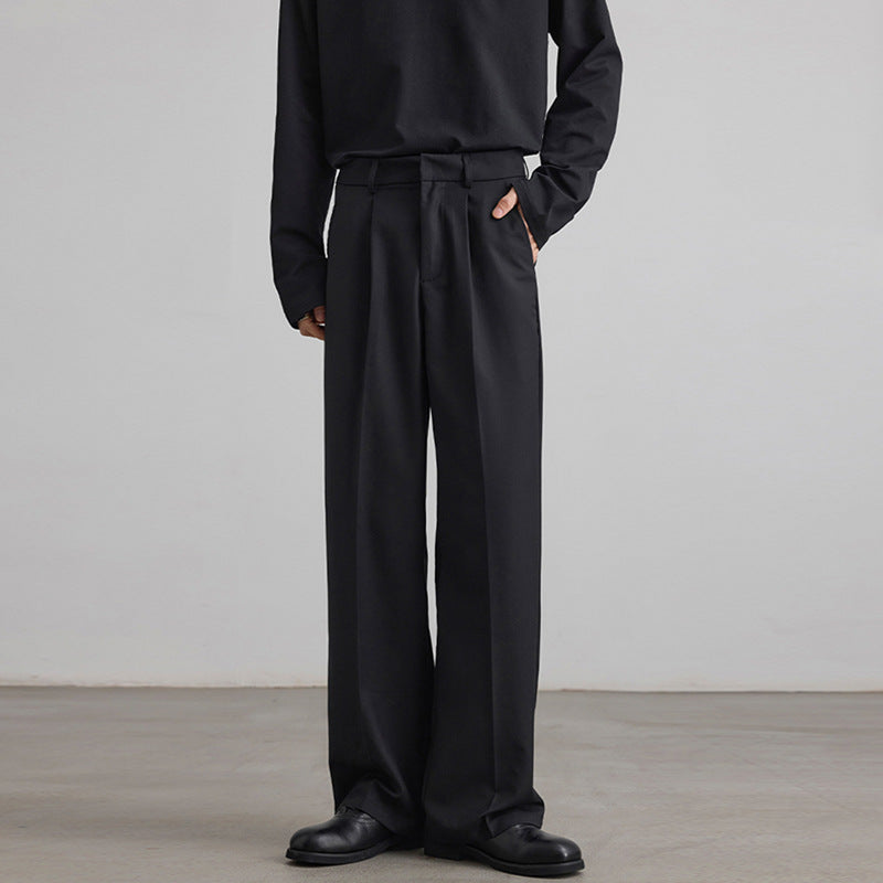 Herren Weite Hochtaillierte Bundfaltenhose mit Bügelfalte und entspannter Silhouette Echo Archiv