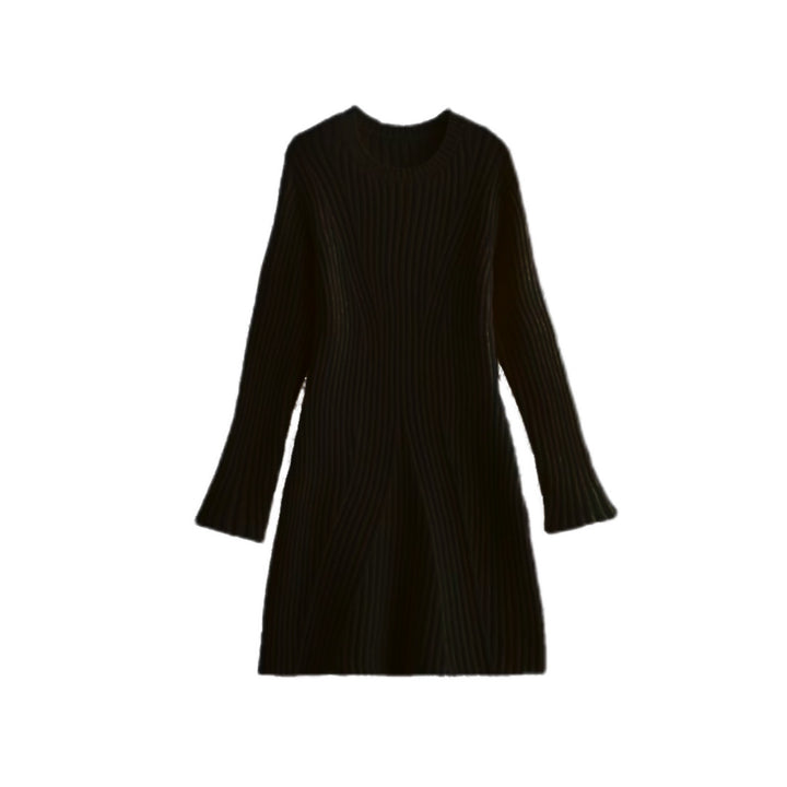 Damen Geripptes Feinstrick-Minikleid mit Glockenärmeln und taillierter Passform Echo Archiv