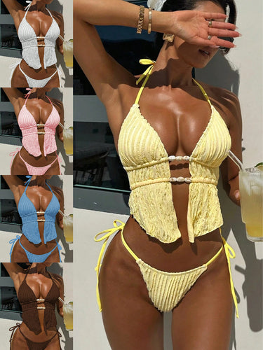 Damen Triangel-Bikini mit gerafftem Design und eleganten Details Echo Archiv