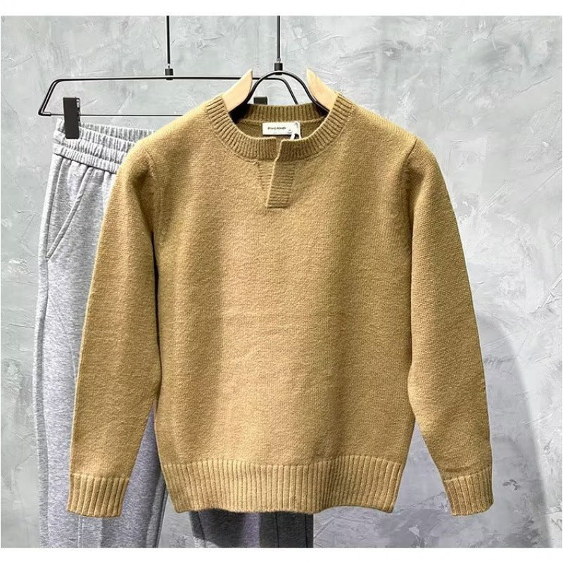 Damen Gemütlicher Strickpullover mit Kragen – Mavelle