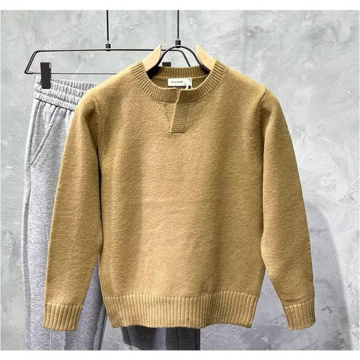 Damen Gemütlicher Strickpullover mit Kragen – Mavelle