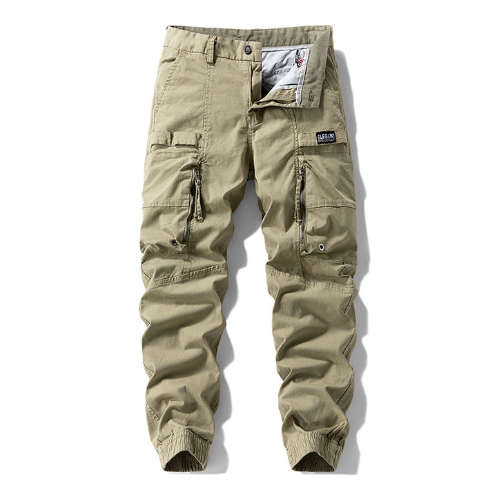 Herren Strapazierfähige Canvas-Cargohose im taktischen Look mit Kniepaneelen, Mehrfachtaschen und elastischem Knöchelabschluss Echo Archiv