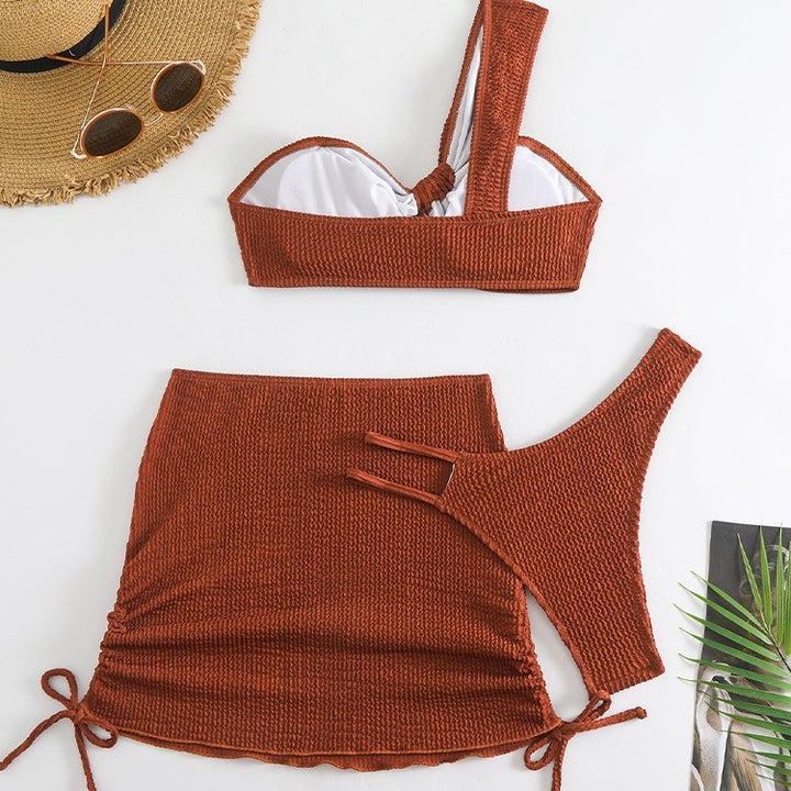 Damen Bikinis mit Raffungen und Trägershorts Echo Archiv