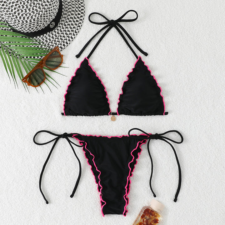 Damen Triangel-Bikini mit verspielten Rüschen Echo Archiv