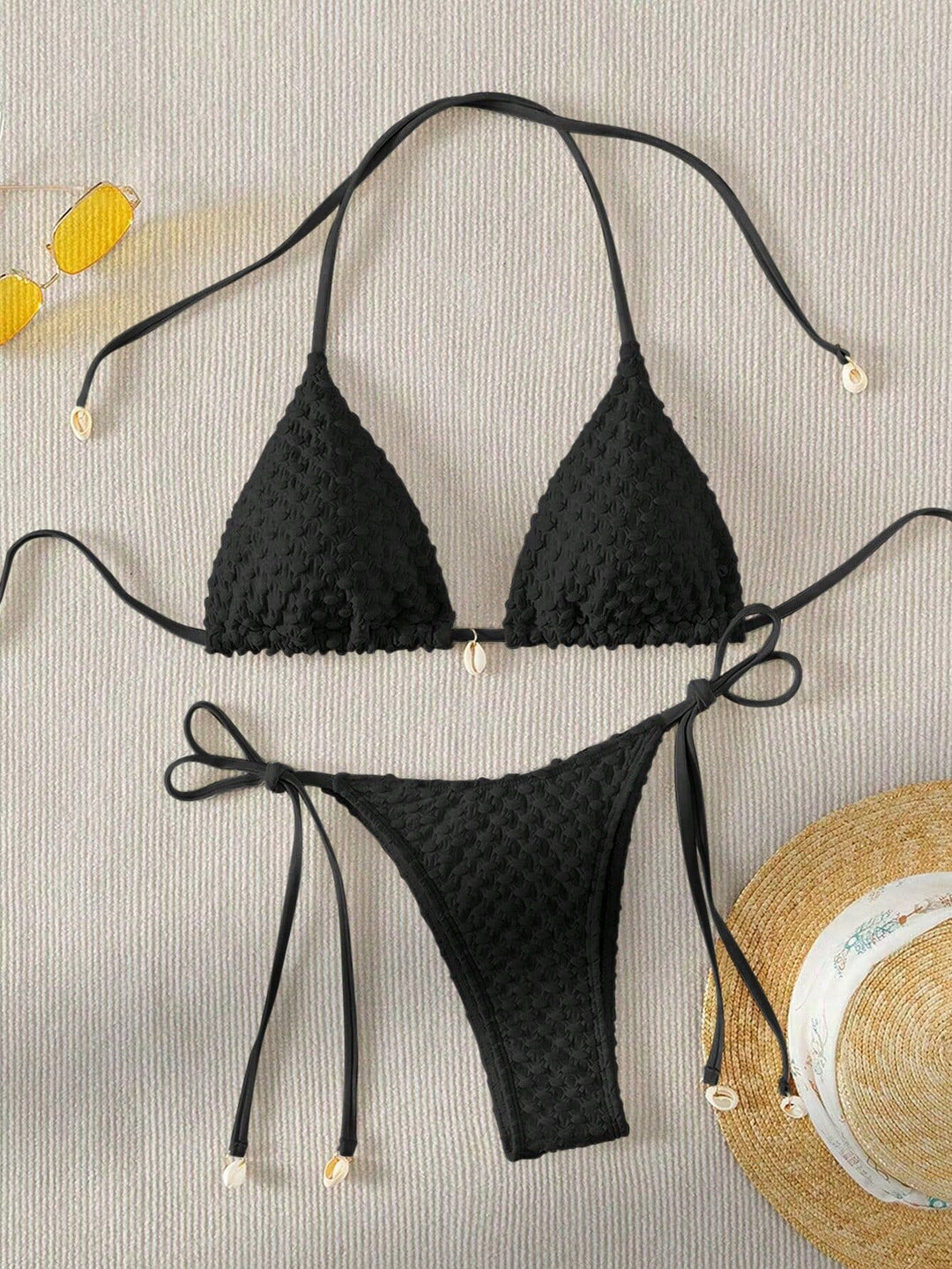 Damen Triangel-Bikinioberteil mit strukturierter Textur Echo Archiv