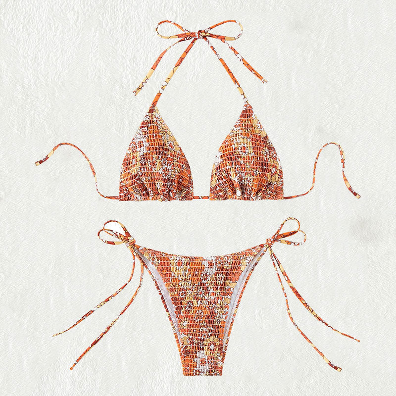 Damen Triangel-Bikini mit verspieltem Blumenmuster Echo Archiv