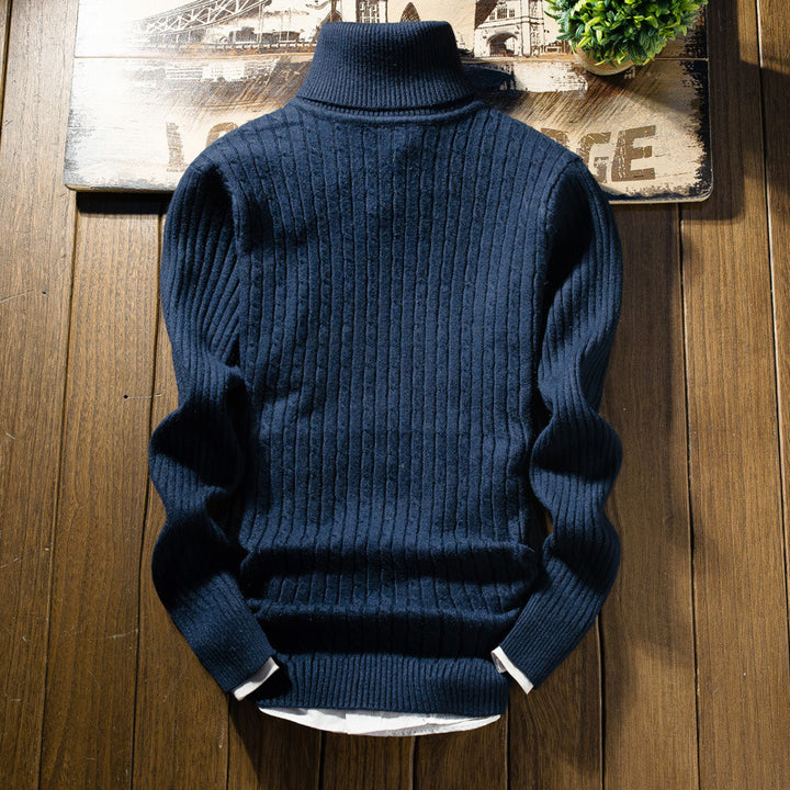 Herren Rollkragenpullover mit Zopfmuster Echoarchiv