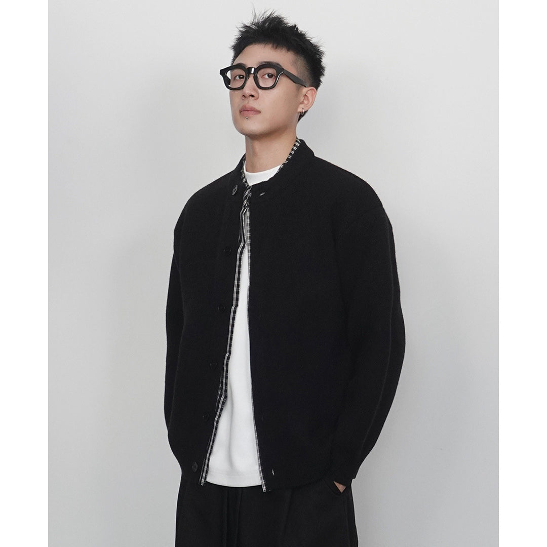 Herren Modische Strickjacke mit Knopfverschluss Echoarchiv
