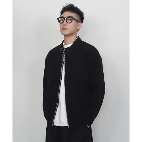 Herren Modische Strickjacke mit Knopfverschluss Echoarchiv