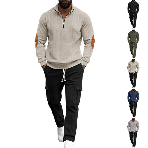 Herren sportliches Freizeitset mit Reißverschluss und praktischen Taschen Echoarchiv