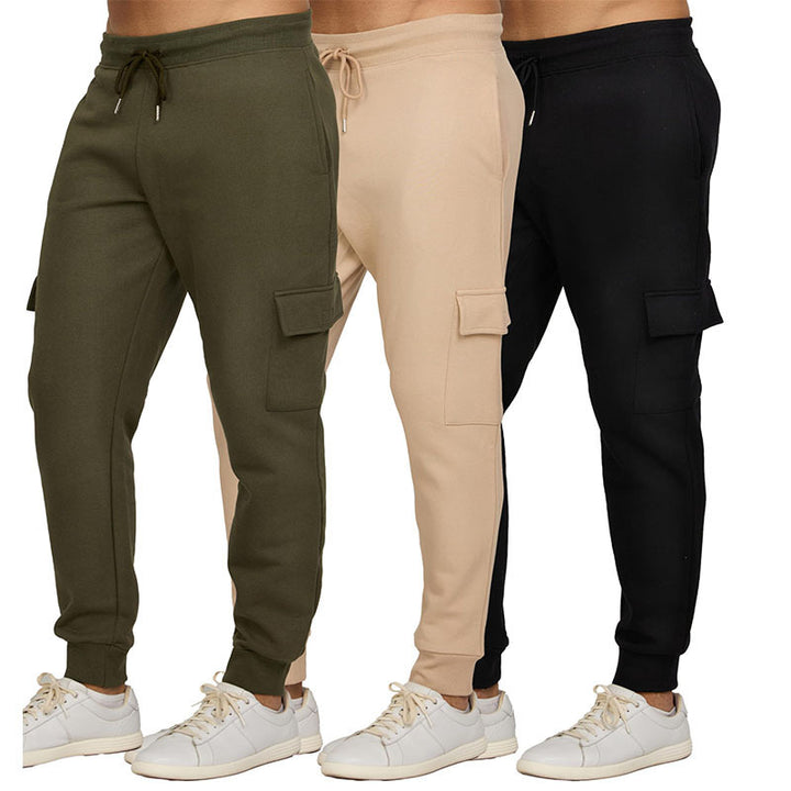 Damen schmal geschnittene Cargo-Jogginghose mit ergonomischen Nähten elastischem Komfortbund und aufgesetzter Klappentasche – Avélisse