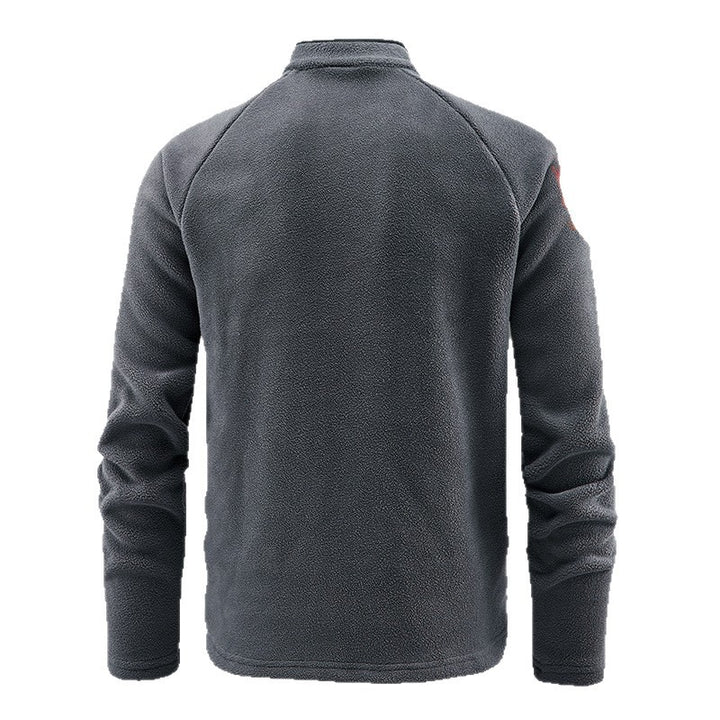 Herren Wärmender Fleecepullover mit kurzem Reißverschluss und Stehkragen Echo Archiv