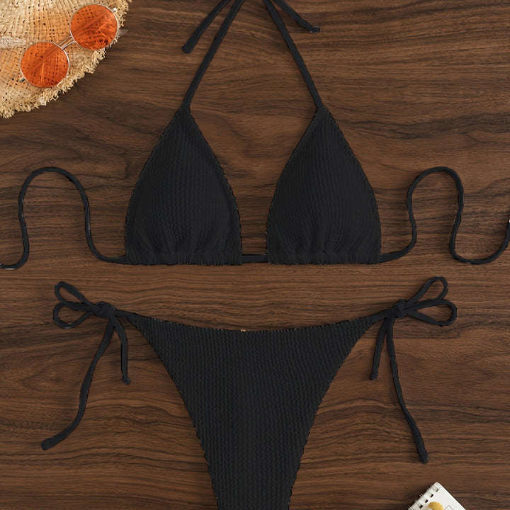 Damen Triangel-Bikini-Set mit verstellbaren Bindebändern Echo Archiv