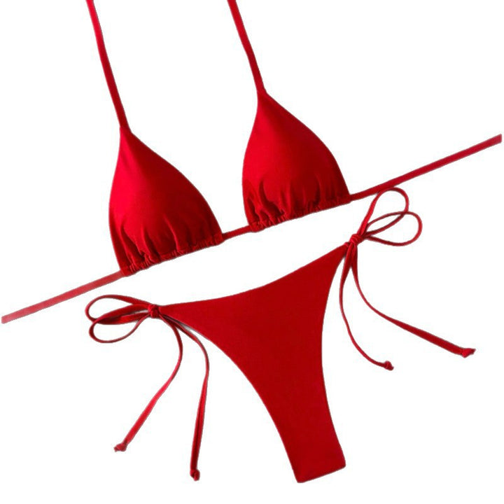 Damen Triangel-Bikini mit verstellbaren Schnürdetails Echo Archiv