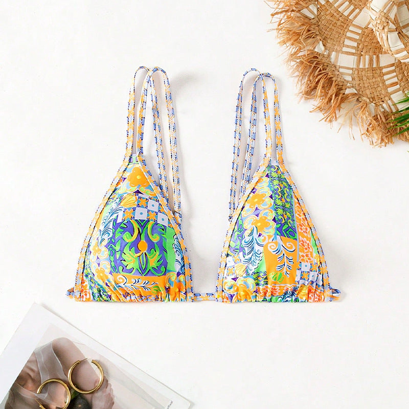 Damen Triangel-Bikinioberteil mit verspieltem Muster Echo Archiv