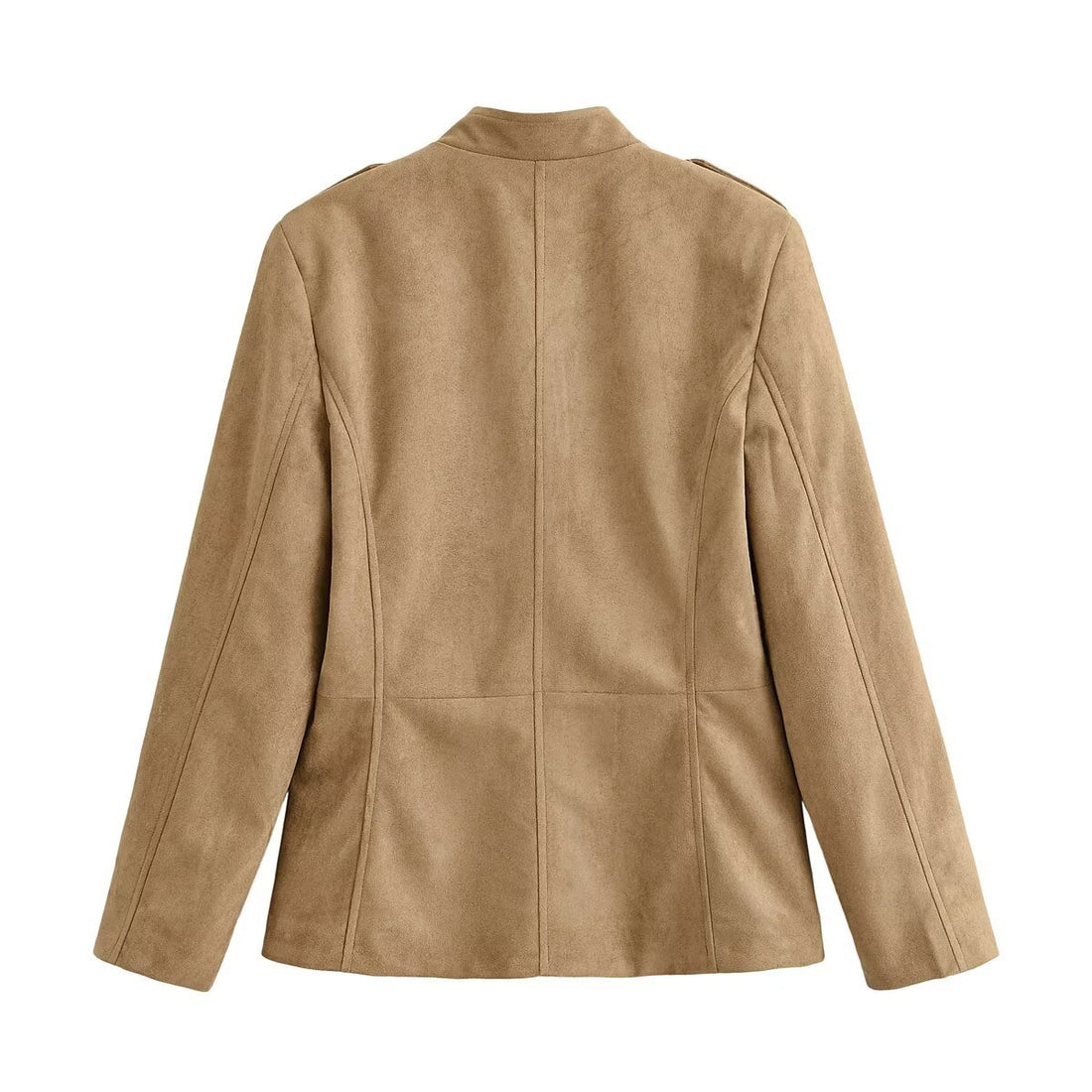 Damen Wildlederoptik Fieldjacke mit Stehkragen und Pattentaschen Echo Archiv