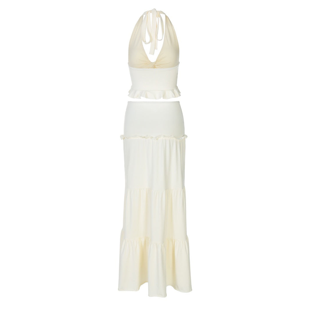 Damen Maxikleid mit Rüschen und Wickeleffekt Echo Archiv