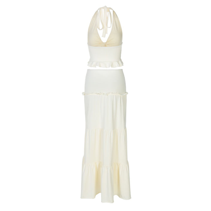 Damen Maxikleid mit Rüschen und Wickeleffekt Echo Archiv