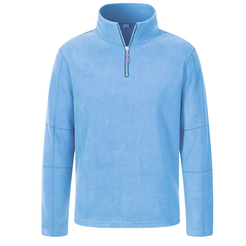 Herren Fleecepullover mit halben Reißverschluss und hohem Kragen Echoarchiv