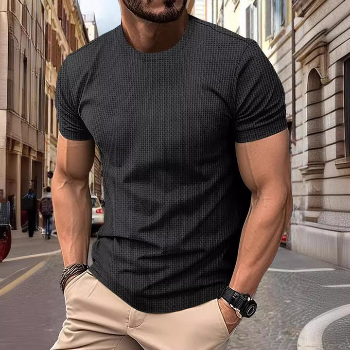 Herren Kurzarm-Basisschicht Fitness Top Echoarchiv