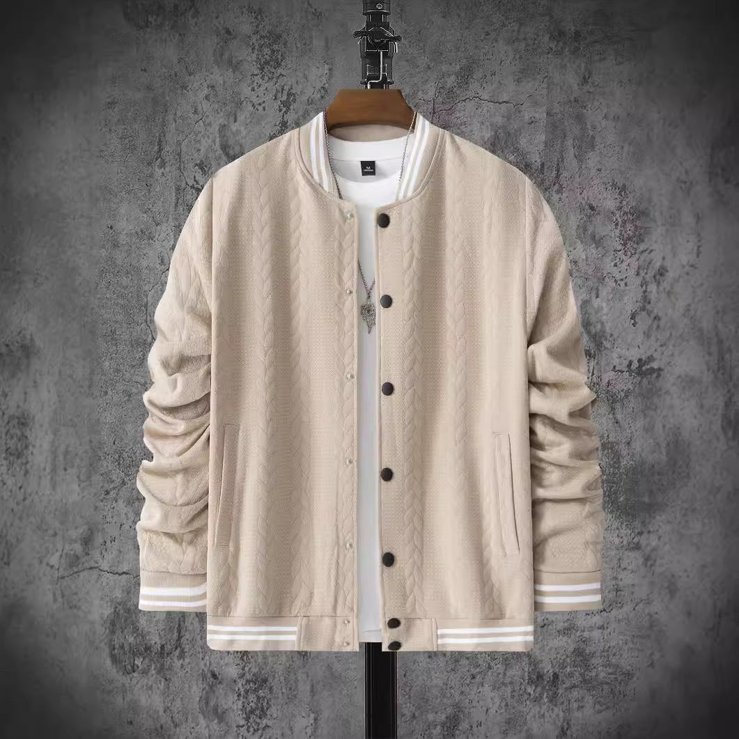 Herren Collegejacke mit klassischem Schnitt und modernen Streifen Echoarchiv