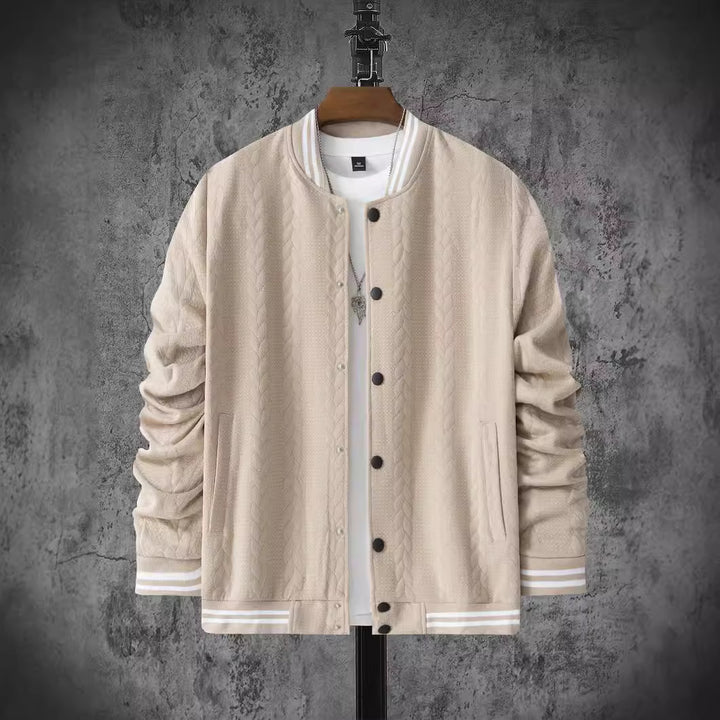 Herren Collegejacke mit klassischem Schnitt und modernen Streifen Echoarchiv
