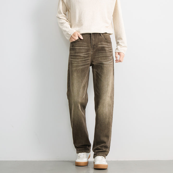 Herren Weite Relaxed‑Straight Denim‑Jeans mit mittlerer Leibhöhe und soften Used‑Effekten Echo Archiv